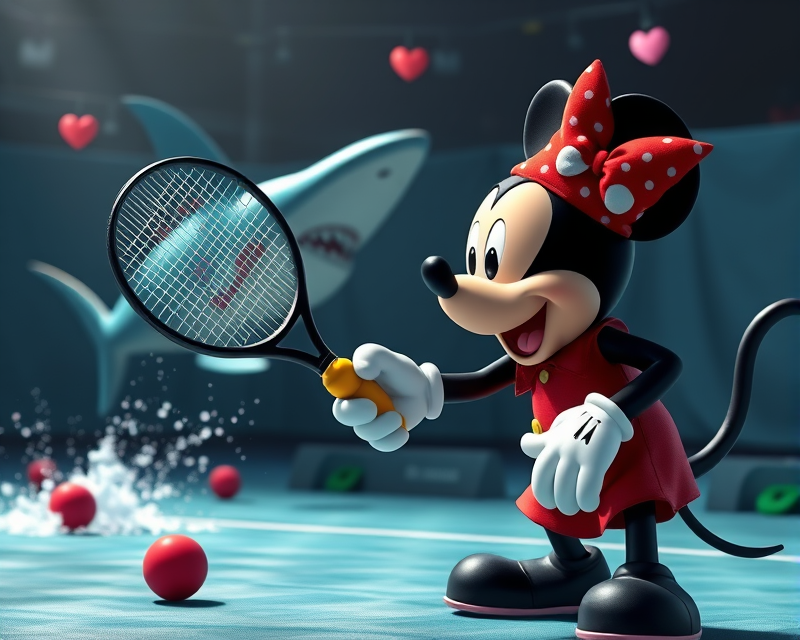 heart, tennis, shark, mickey mouse